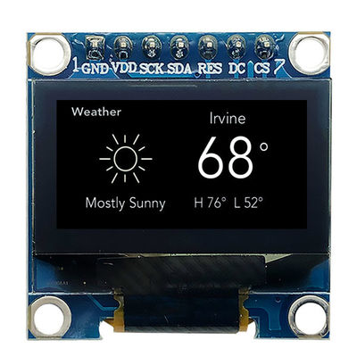7 Pins 0.96 Inch OLED Display Module SPI 3V Wit PMOLED