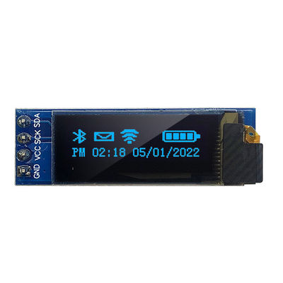 0.91-Inch OLED Display Module (128x32, White/Blue, I²C, SSD1306) – Ultra-Compact PMOLED for Embedded & Wearable Designs