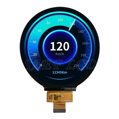 4 inch rond TFT LCD, cirkelvormig LCD met MIPI-interface, helderheid 500-1000 Nits voor dashboard