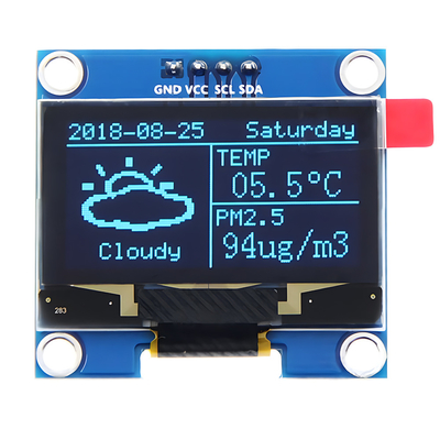 1.3-inch 128x64 Dot Matrix OLED 4-Pin IIC I2C Interface SH1106 Driver IC Witte/blauwe lettertypen